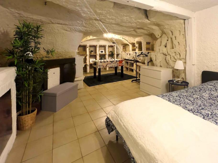 Maison Semi-Troglodyte Avec 4 Velos Rochecorbon Exterior foto